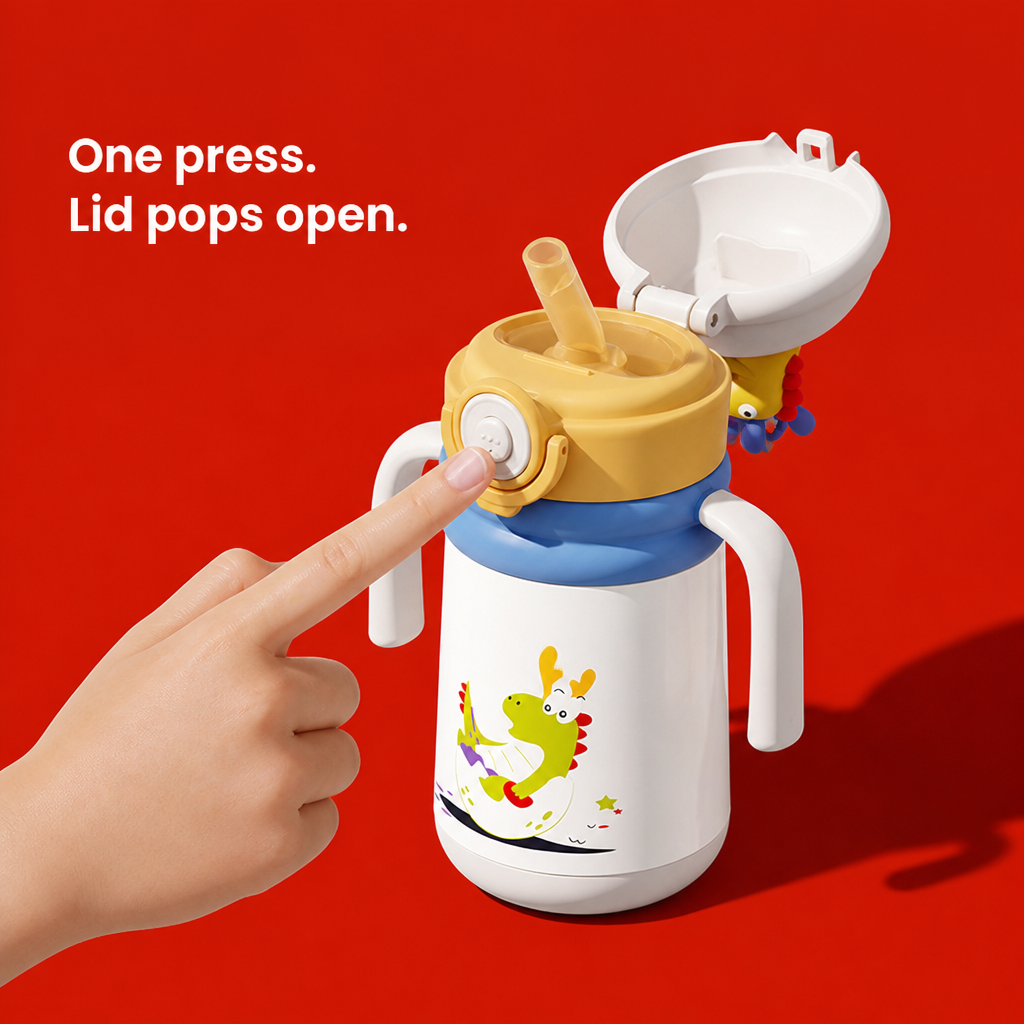 One-press pop-up lid