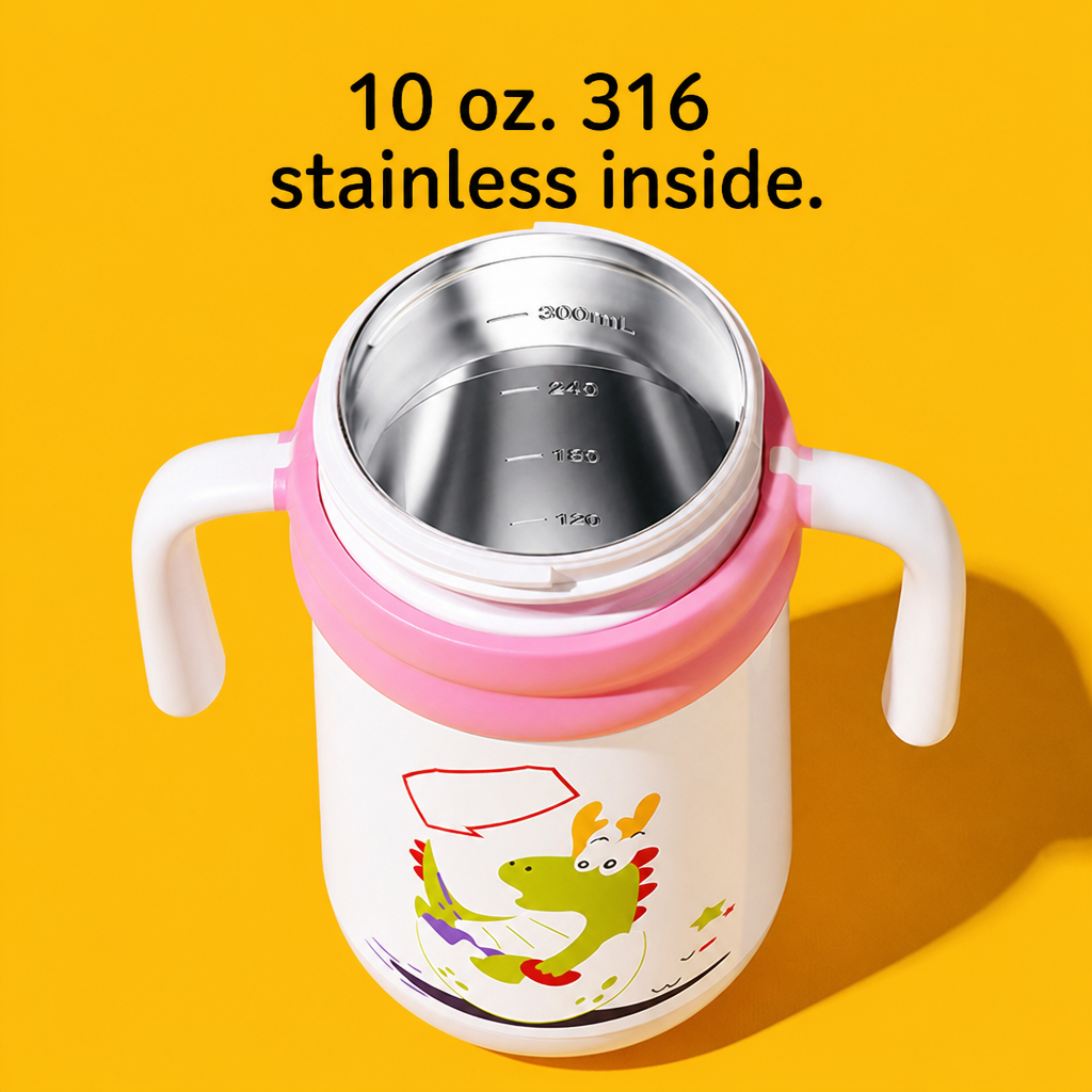 316 stainless steel interior with volume marks